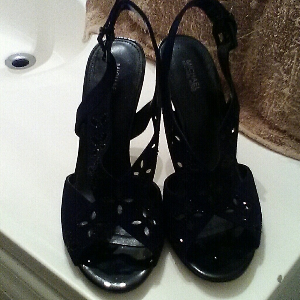 Michael kors black beaded sandals